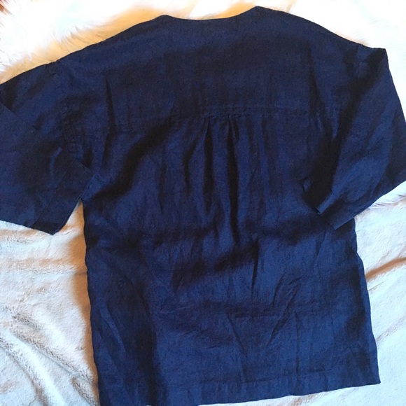 Eileen Fisher 100% organic linen top - Picture 6 of 6